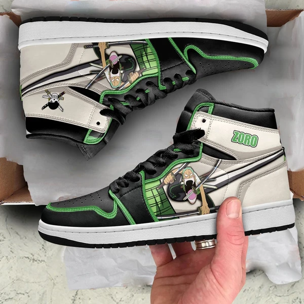 Zoro Big Mouth One Piece Sneakers – Anime High Top Shoes for Fans