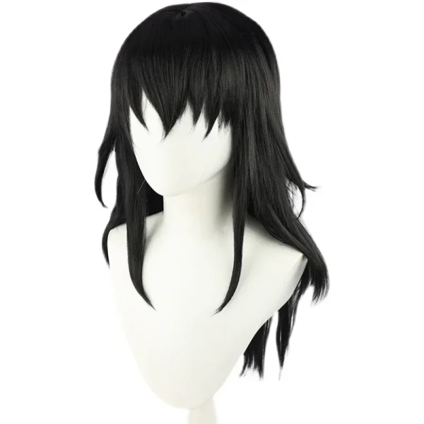 Perruque de Cosplay synthétique Demon Slayer Suma, perruque de saison Kimetsu No Yaiba noire longue résistante à la chaleur - AliExpress 200000532