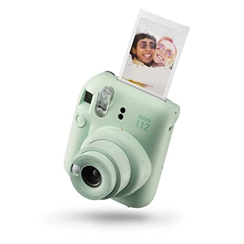 instax Mini Appareil Photo instantané 12, Exposition Automatique avec Objectif Selfie intégré, Vert Menthe