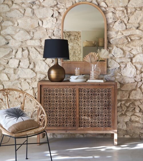Miroir cannage en rotin 76x119 MASCA | Maisons du Monde