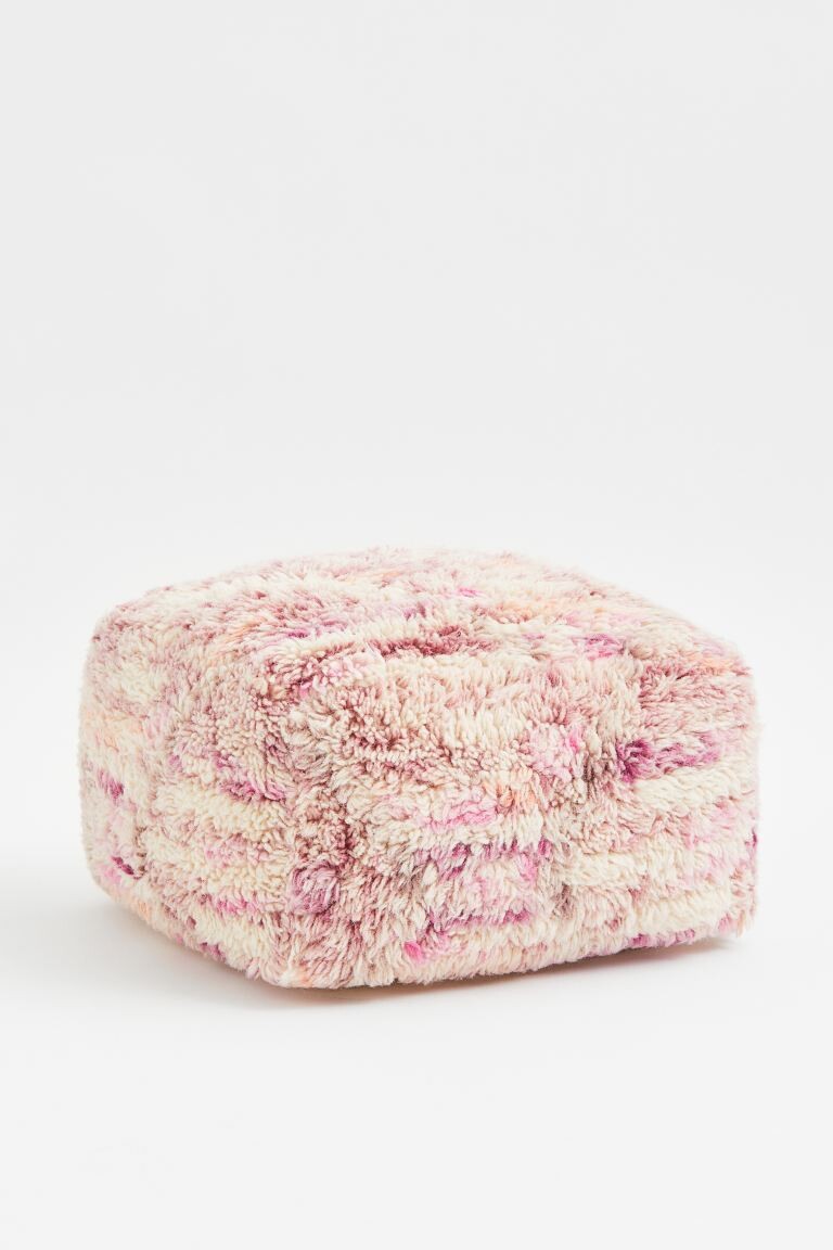 Pouf en laine mélangée