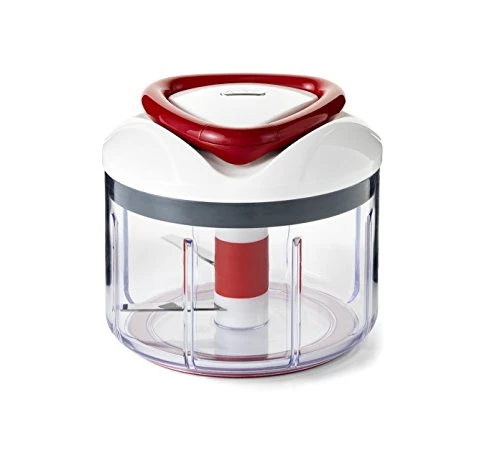 Zyliss E910015 Easy Pull Hachoir Manuel, 750ml, 3 Lames en acier inoxydable, Hacher, Découper, Mixer, Légumes, Viandes, Noix, Oignons, Plastique/acier inoxydable