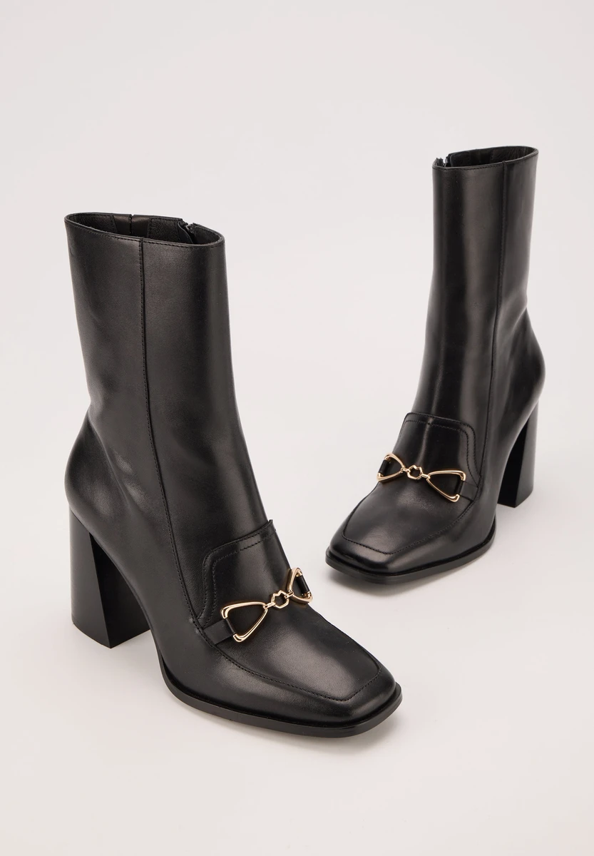 Bottines Eddie-Cuir Noir