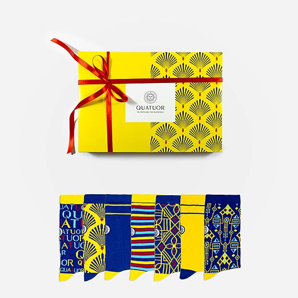 coffret un peu jaune & bleu