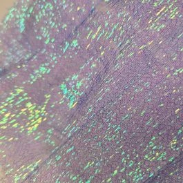 Tissu voile crinkle transparent froisse iridescent bleu lavande