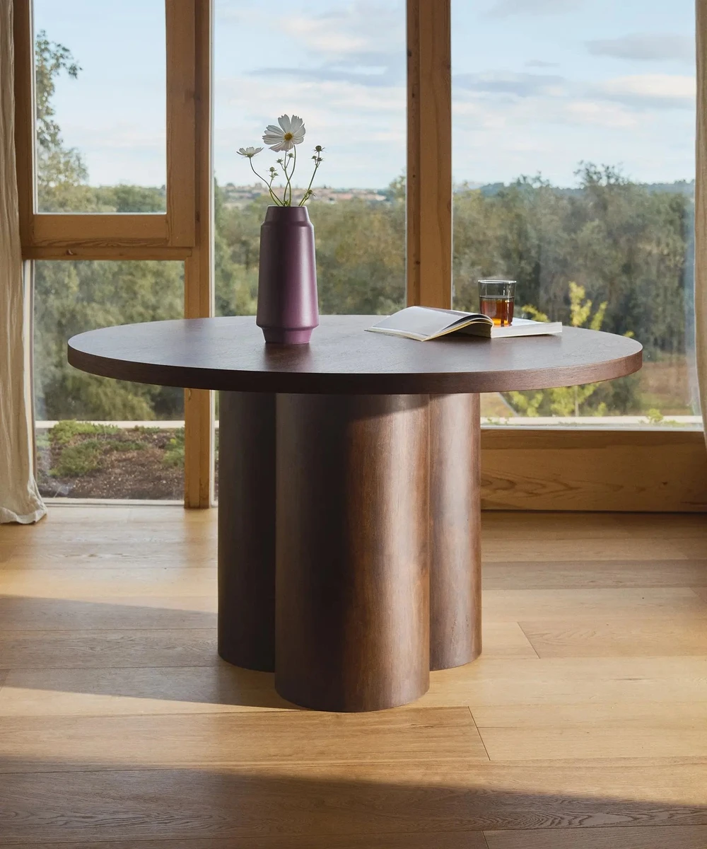 able à manger ronde en bois Irene (120 cm)