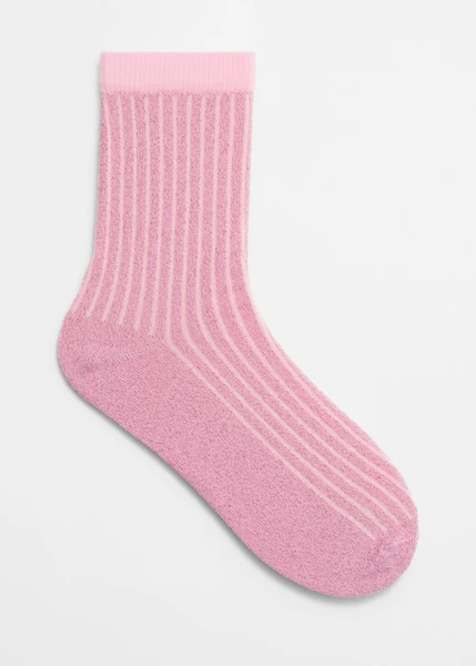 Chaussettes côtelées pailletées