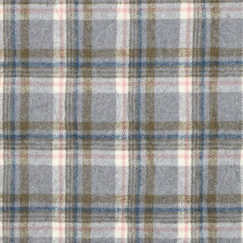 Tissu matelassé Flanelle Karo | Poppy Fabrics – gris - Idéal pour Décoration pour bébé