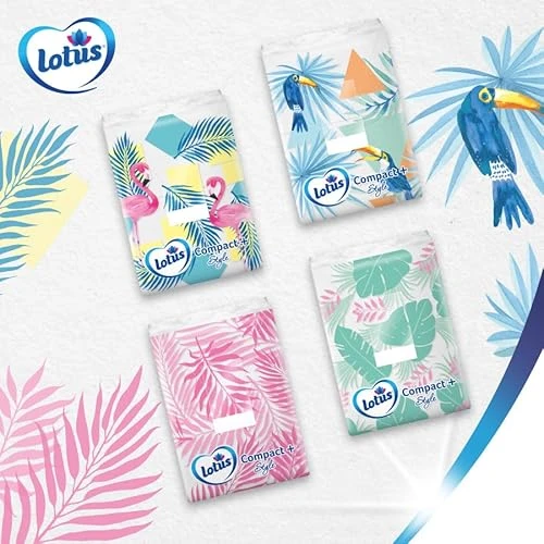 Mouchoirs LOTUS COMPACT+ STYLE x18 étuis