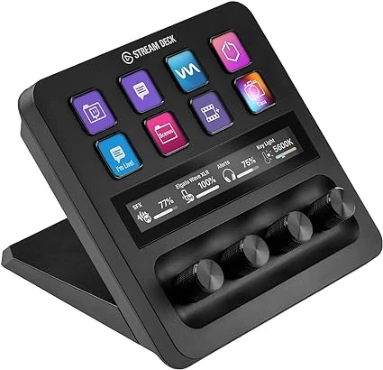 Elgato Stream Deck +, Mixing Console, Live Production & Studio Interface, for Content Creators, Streaming and Gaming, with Touch Tape, LCD Buttons and Keys, Mac PC Compatible