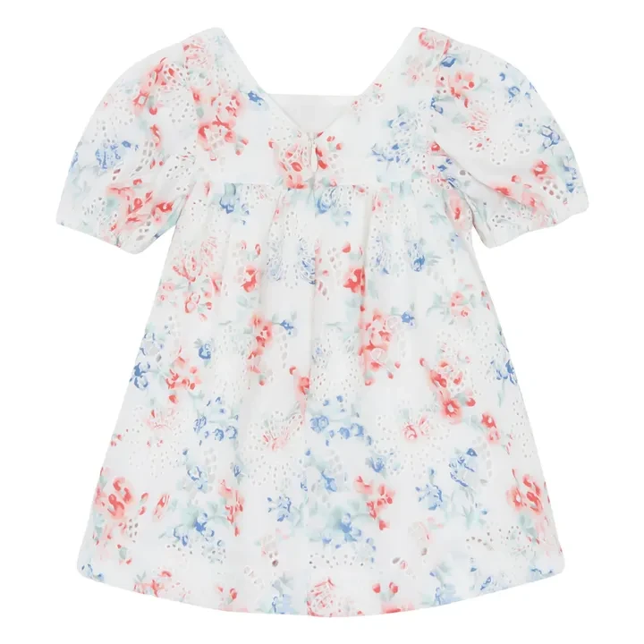 Robe Ajourée Fleurie | Blanc