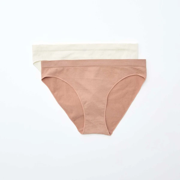M - Lot de 2 culottes unies - Rose