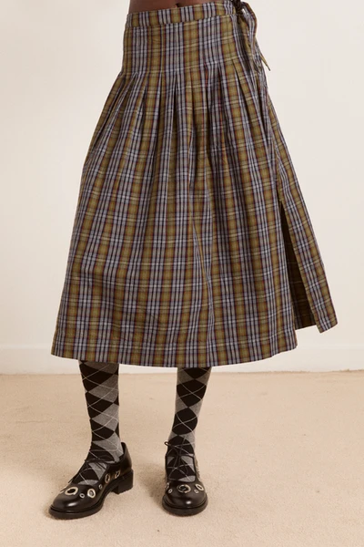 josie midi skirt - multi check