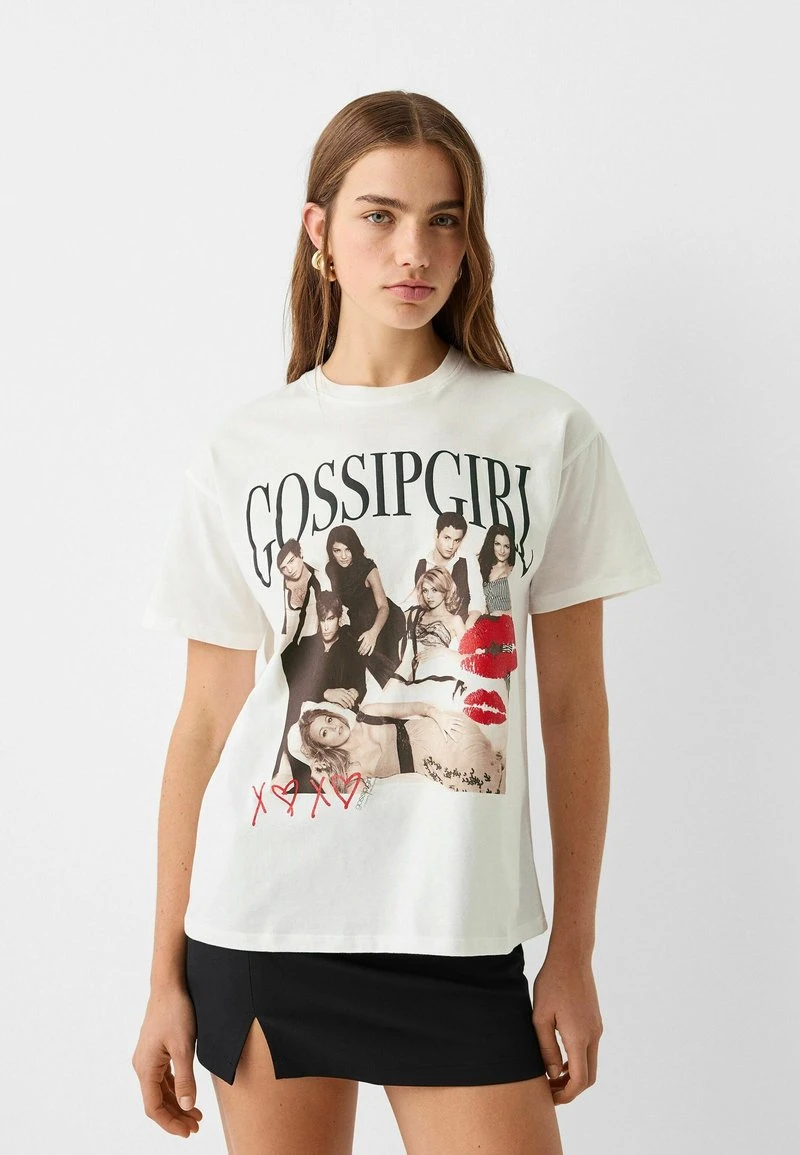 GOSSIP GIRL SHORT SLEEVE - T-shirt imprimé - white