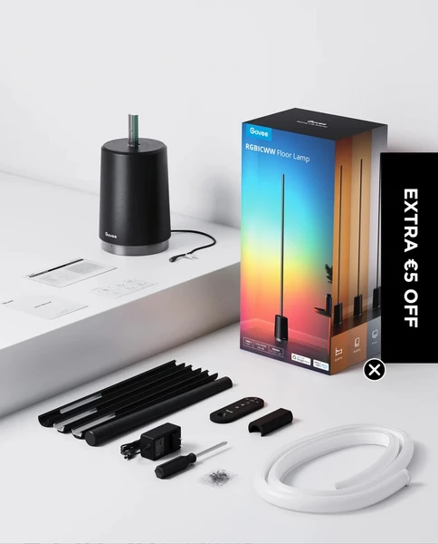 Govee Lyra RGBICWW Corner Floor Lamp