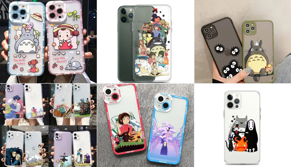 Studio Ghibli Phone Case, Totoro, No Face, Calcifer,Howl's Moving Castle