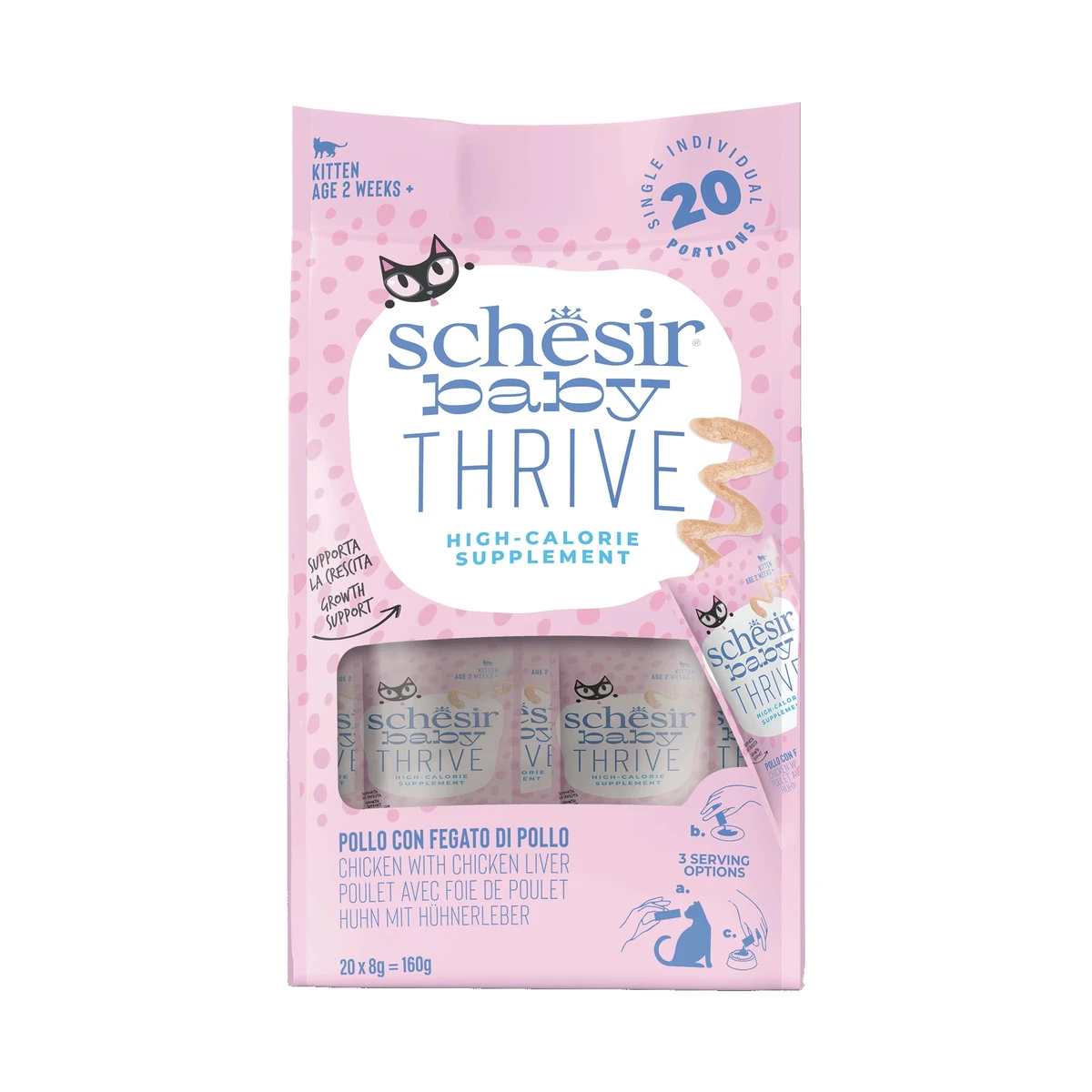SCHESIR Kitten Thrive Sachet pour chaton - Poulet/Foie de poulet