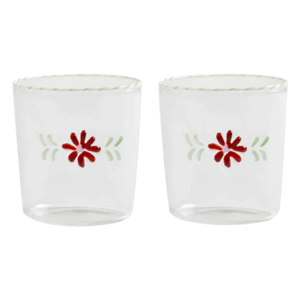 &Klevering - Verres Flora - Set de 2 - Rouge | Smallable