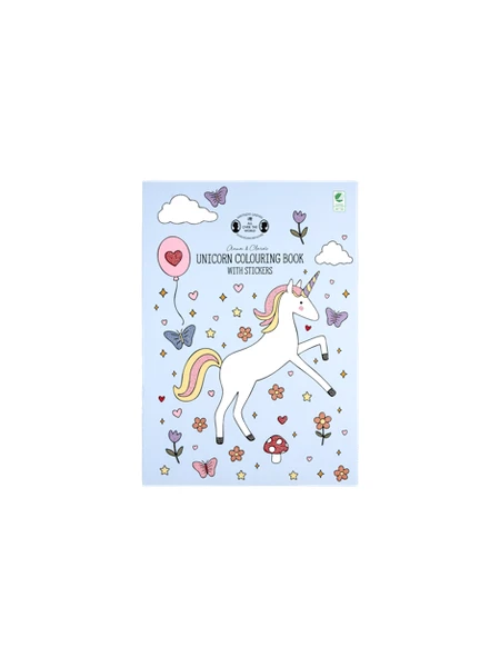 Livre de coloriage licorne avec autocollants | Papier. 17 x 24 cm. | Multi