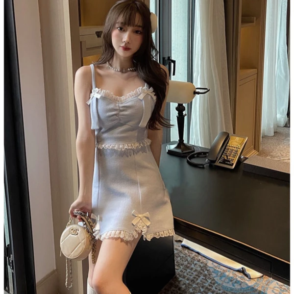 Robe Lolita Japonaise Douce en Dentelle pour Femme, Nministériels d, Rose, Kawaii, Mini Robe de Soirée, Femme, Bleu, Princesse, Mode Coréenne, Hiver, 2023 - AliExpress