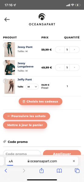 Panier - OCEANSAPART FR