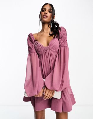 Robe Patineuse Jupe Courte Devant Longue Derriere Asos ASOS DESIGN
