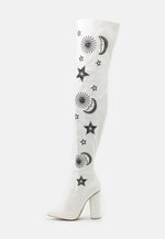 VEGAN ASTRID - Bottes à talons hauts - white