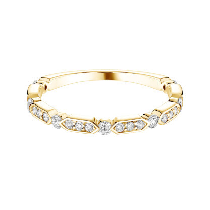Bague Or jaune Diamant Madeleine M - Gemmyo