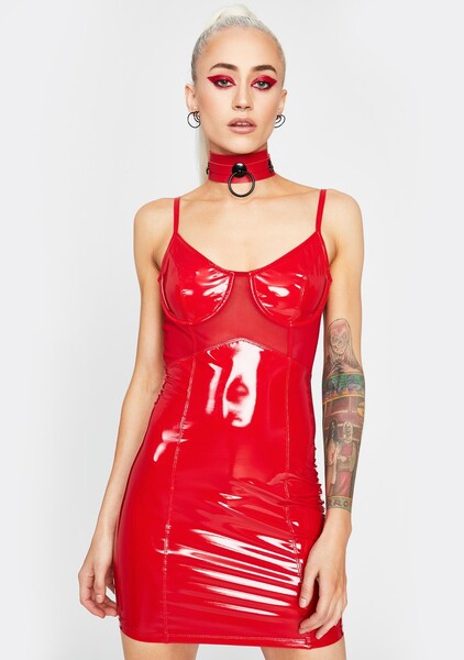 On Your Radar Vinyl Dress