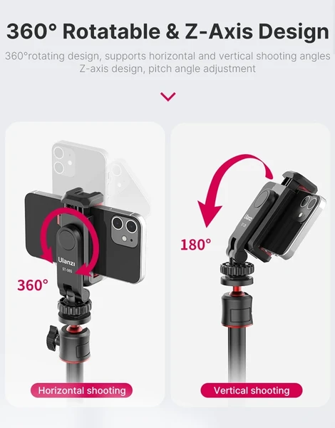 7.7€ 40% de réduction|Ulanzi 360 Flexible Téléphone Trépied Support De Montage Pince Avec Chaussure Froide Pour Iphone Samsung Dslr Caméra Surveillance - Accessoires Pour Studio Photo - AliExpress