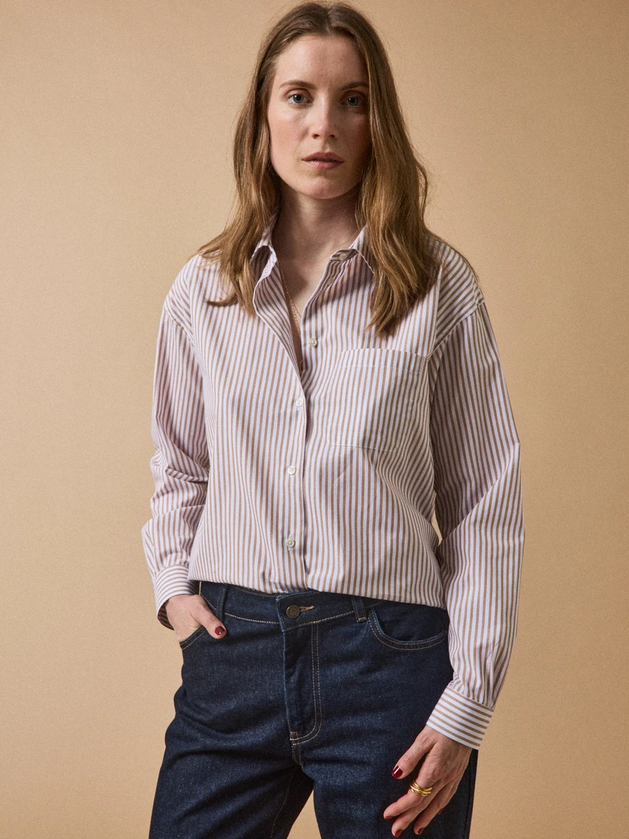 Chemise rayée femme coton biologique