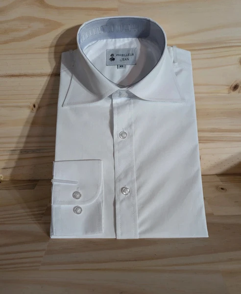 Chemise en Coton avec col Italien 10cm