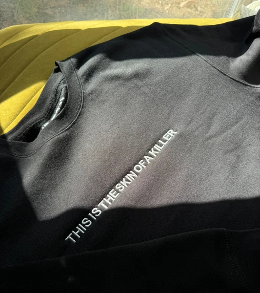Skin of a Killer - Embroidered Crewneck Sweatshirt