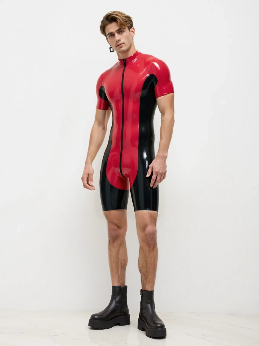 Combinaison de surf bicolore en latex pour homme