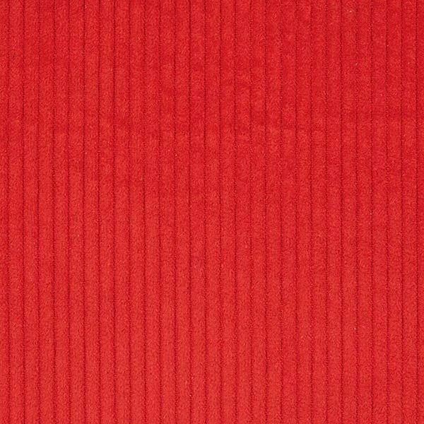 Velours côtelé large prélavé Uni – rouge vif - Idéal pour Accessoires de maison