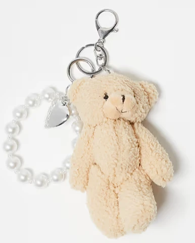 Kaiia - Bijou de sac avec perles et ourson - Multicolore