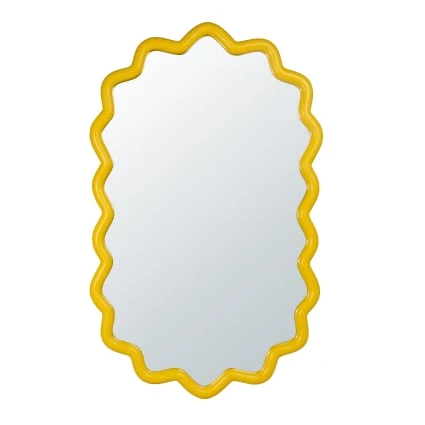 Miroir ondulé jaune 56x92