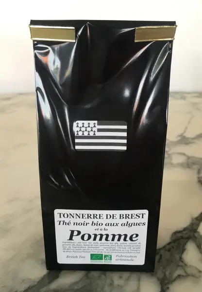 Thé noir bio aux algues parfumé à la pomme 80 g