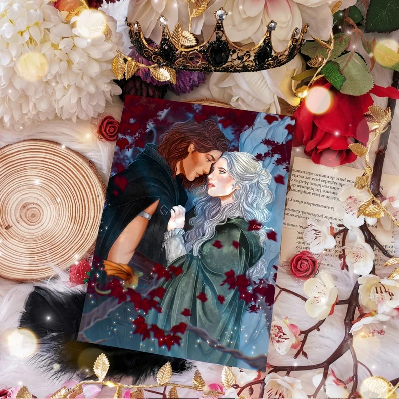 Affiche « Une ombre dans la braise : Ash et Sera » (A5, environ 14 x 21,5 cm)