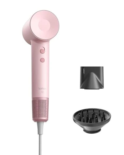 Laifen SE Sèche-Cheveux 200 Millions Ions Négatifs Moteur 105000 RPM Séchage Rapide 2 Buses de Lissage Diffuseur Magnétique Faible Bruit Parfait Pour Voyage Maison Cheveux Bouclés Ou Lisses (Rose)