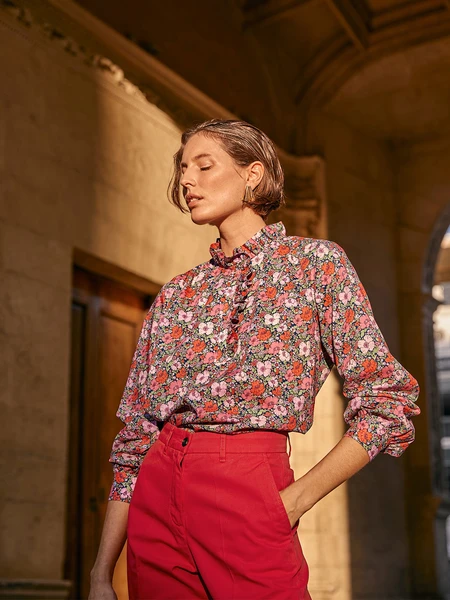 Blouse volantée femme tissu Liberty - Limited Collection