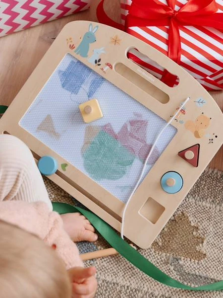 Ardoise magique Amis de la forêt en bois FSC® écru - Vertbaudet