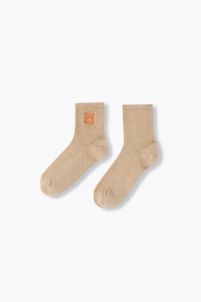 Chaussettes paillettes brodées