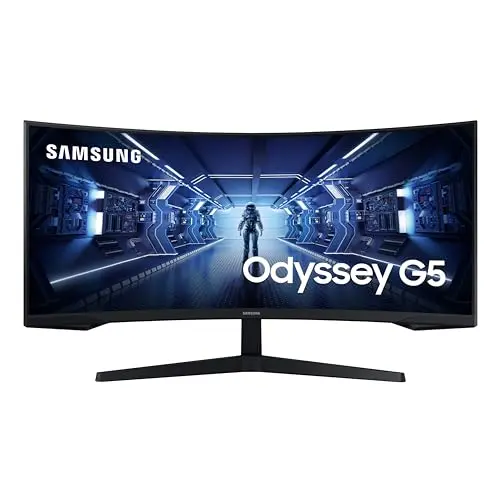 Samsung Ecran PC Odyssey G53T 27'' 144Hz, 1ms MPRT, Dalle VA, Résolution WQHD 2560x1440, 2500:1, Incurvé 1000R, 300 cd/㎡, Inclinable, Cable(s) DisplayPort