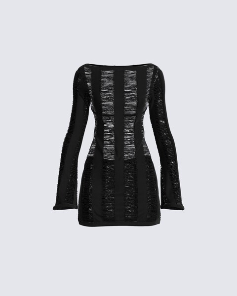 Mindy Black Mini Dress