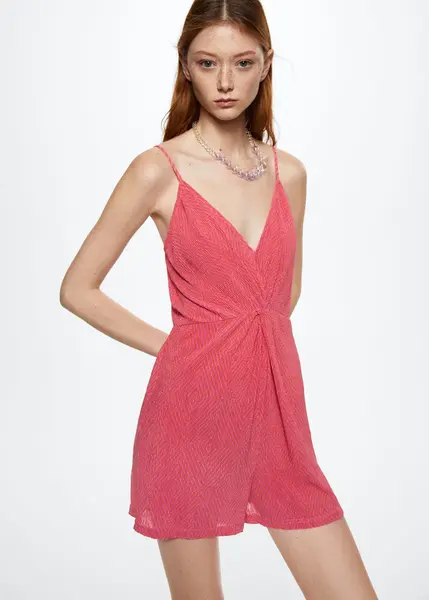 Combinaison texture nœud -  Femme | MANGO OUTLET France