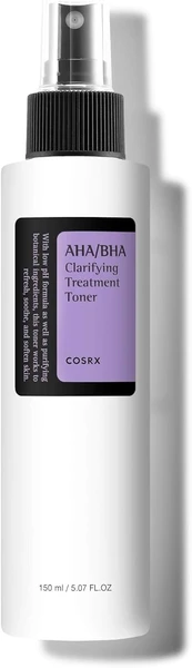 Cosrx AHA/BHA Clarifying Treatment Toner | Lotion Tonique Toner exfoliant pour le visage pour les points blancs, les pores et la peau inégale | 150 ml / 5,07 fl.oz