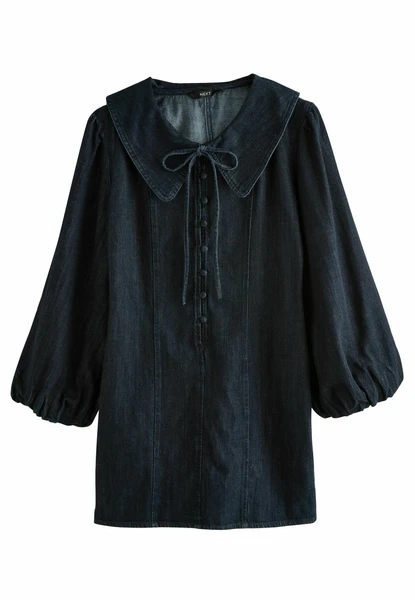 REGULAR FIT - LARGE PETER PAN COLLARED LONG SLEEVE - Robe en jean - rinse blue
