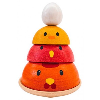 Jouet à empiler Poule