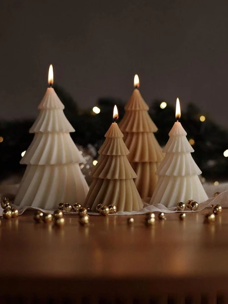 Bougie arbre de Noël, décoration de style Inspo pour la maison, décoration de Noël | Mode en ligne | SHEIN FRANCE